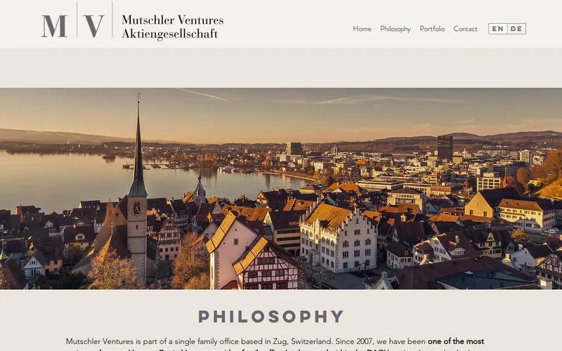 Website snapshot for Mutschler Ventures