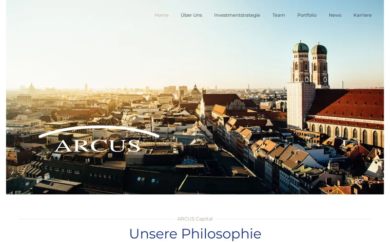 Website snapshot for ARCUS Capital AG