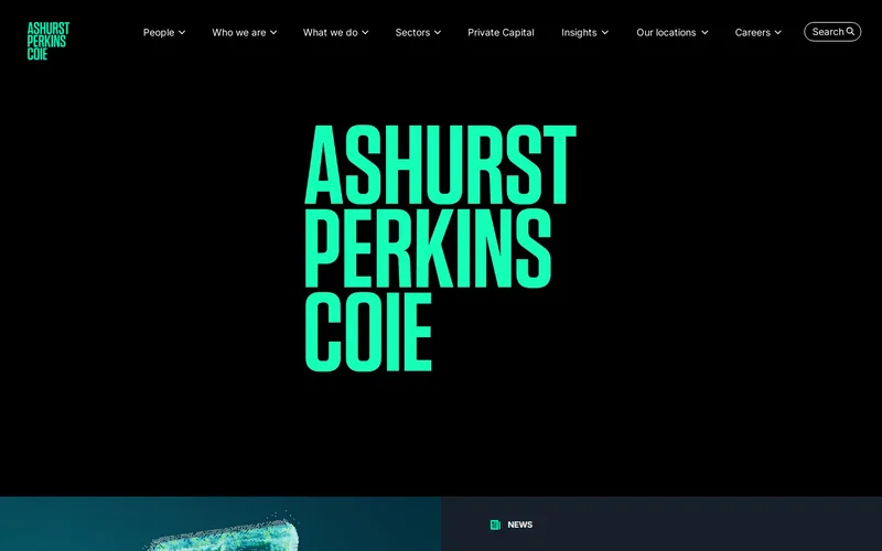Website snapshot for Ashurst LLP