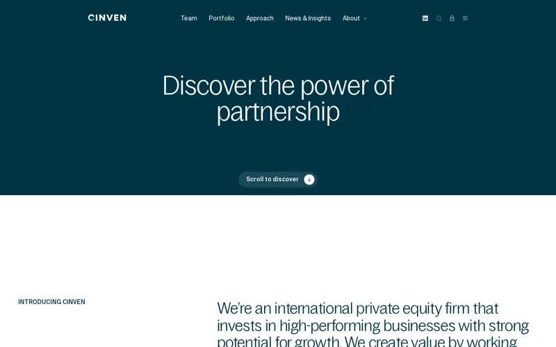 Website snapshot for Cinven GmbH