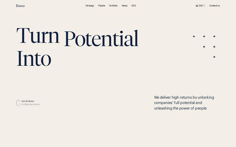 Website snapshot for Evoco AG
