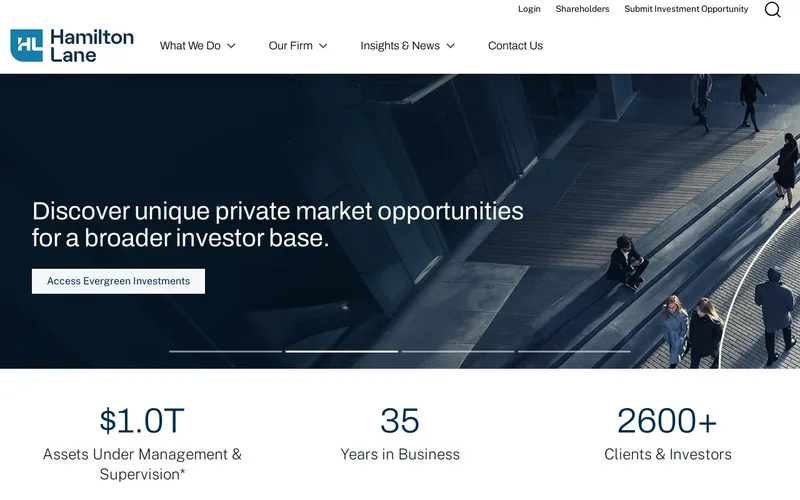 Website snapshot for Hamilton Lane