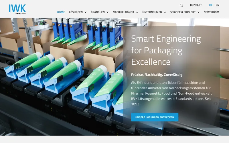 Website snapshot for IWK GmbH