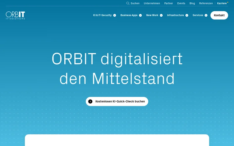 Website snapshot for Orbit