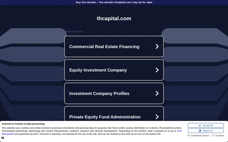 Website snapshot for TH Capital