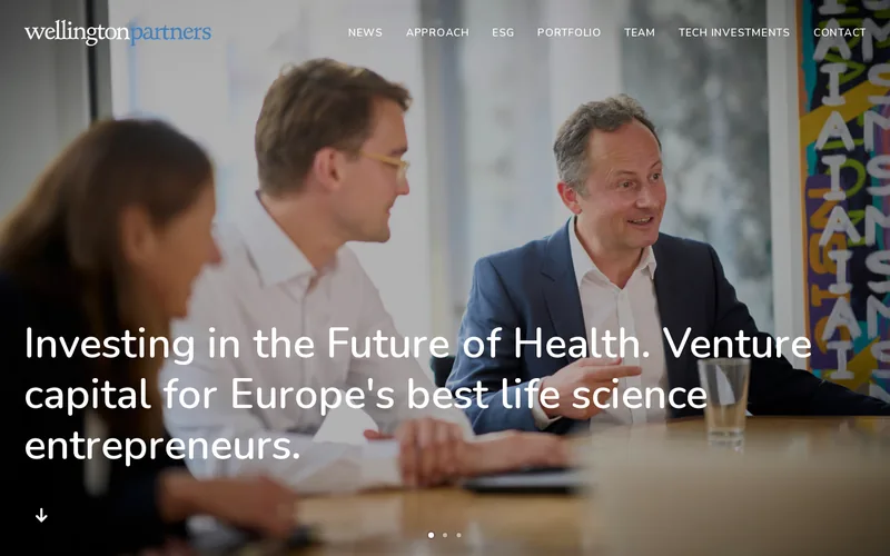 Website snapshot for Wellington Partners