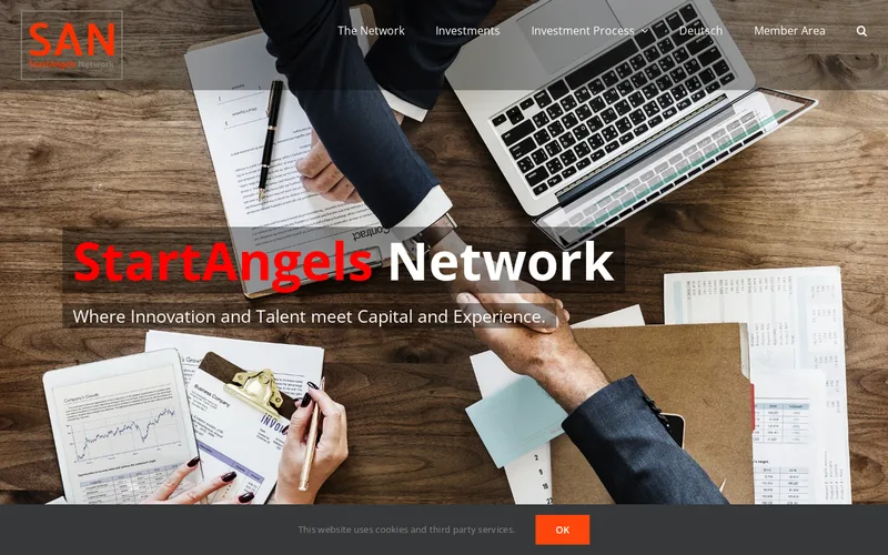 Website snapshot for StartAngels Network
