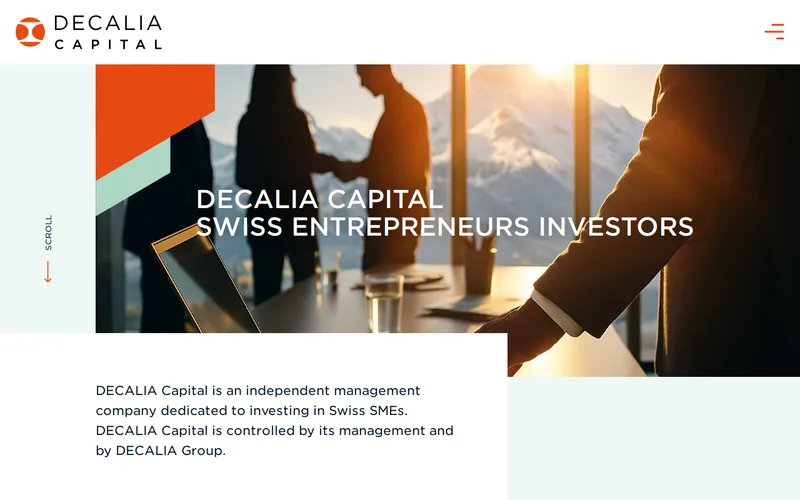 Website snapshot for Decalia Capital
