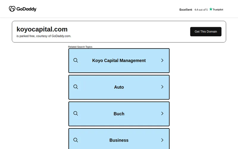 Website snapshot for Koyo Capital