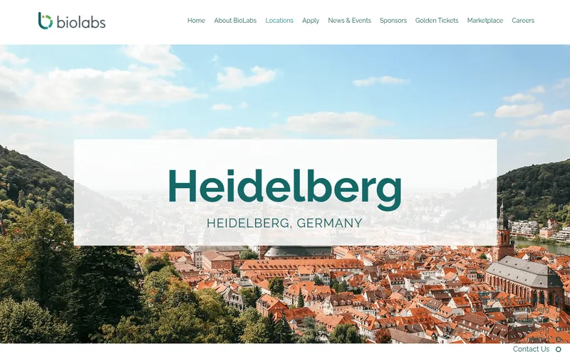 Website snapshot for BioLabs Heidelberg