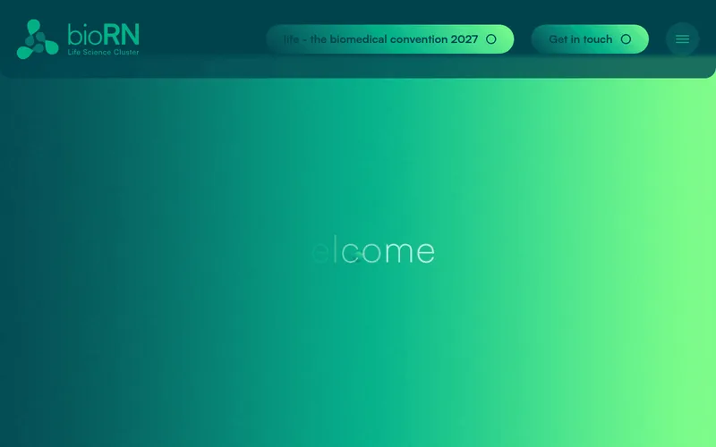 Website snapshot for BioRN – Life Science Cluster Rhine-Neckar