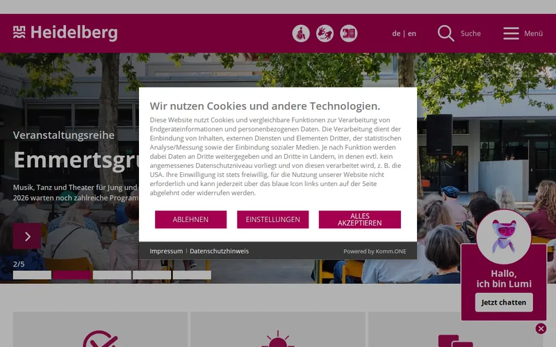 Website snapshot for Heidelberg Startup Partners e.V.