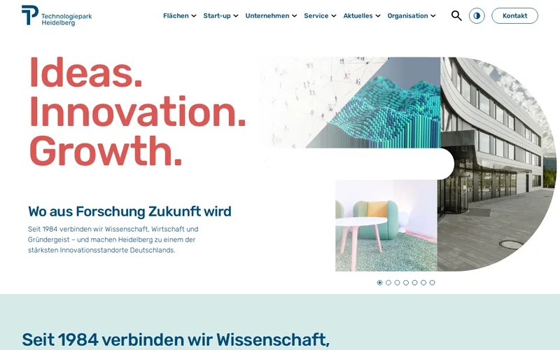Website snapshot for Technologiepark Heidelberg