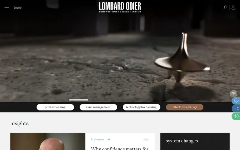 Website snapshot for Lombard Odier Asset Management