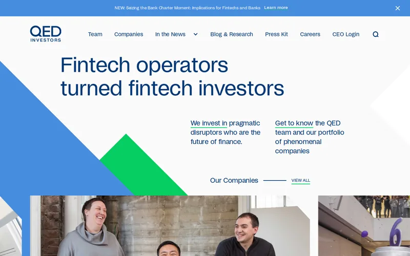 Website snapshot for QED Investors