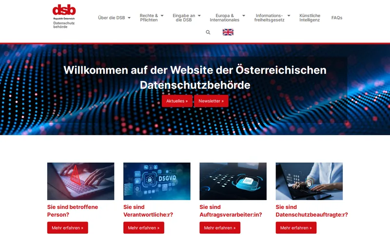 Website snapshot for Österreichische Datenschutzbehörde (DSB)