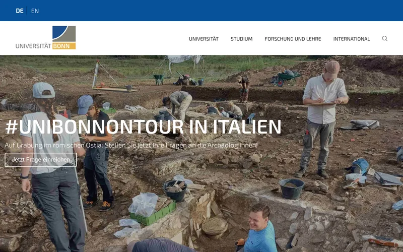 Website snapshot for University of Bonn