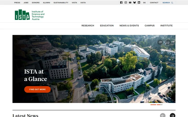 Website snapshot for Institute of Science and Technology Austria