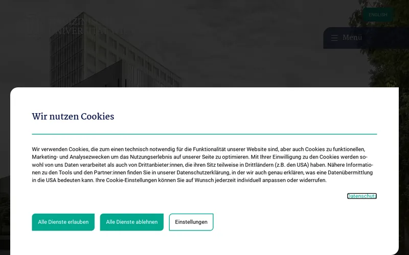 Website snapshot for Medical University of Vienna