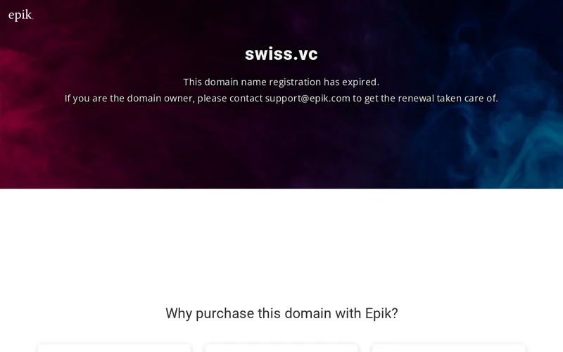 Website snapshot for Swiss Entrepreneurs Foundation